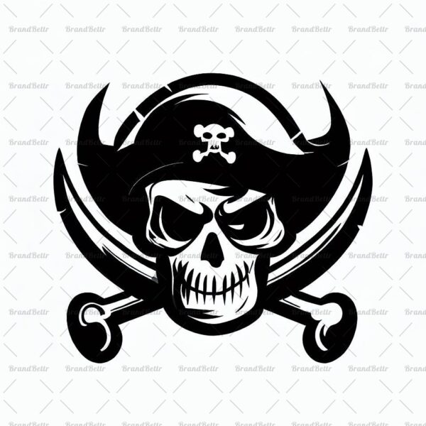 Piratenschädel und gekreuzte Knochen